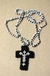 Beaded crucifix necklace